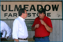 CT Governor Malloy speaking with Don Tuller