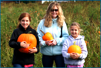 Picking Pumpkins at Tulmeadow Farm, West Simsbury, CT